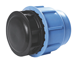 Klemkoppeling eindkap 63mm KIWA