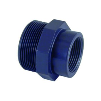 PVC soknippel ½" bu.dr.3/8" bi.dr. PN10