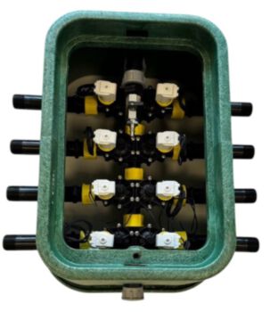 RPE 8 groepen kleppenput 1" - 24Vac - met afblaaspunt - RTS Premium compact