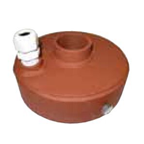 Bronkop metaal inw. 125mm 2" doorvoer