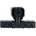 Connector T-stuk 16mm buitendraad 1/2"
