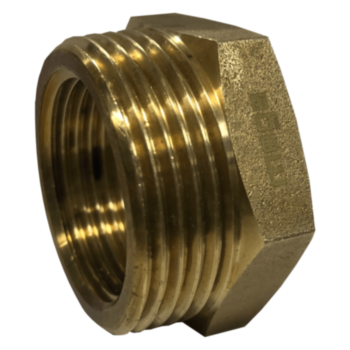 Messing verloopring buitendraad 1/2" x binnendraad 1/8"