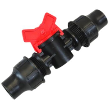Kraan met 2 x 16mm klemkoppeling