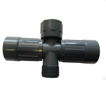 RB Manifold Kruisstuk, 2 x swivel 1” bi.dr. x 1” bu.dr. x 1” bi.dr. 