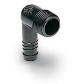 Knie verbinder 12.5 mm. x ¾ buitendraad SBE 075