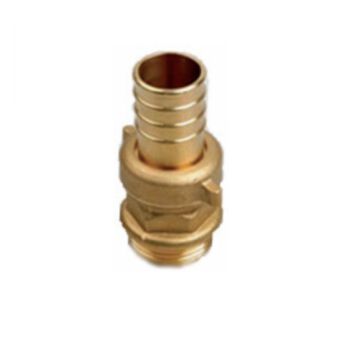 Rechte Tule 3 delig Messing buitendraad ¾" x 20mm