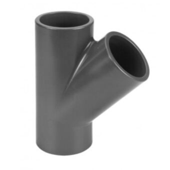 PVC t-stuk 25mm 45 graden PN16 VDL