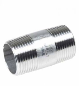 Pijpnippel 2" x 100mm RVS 316