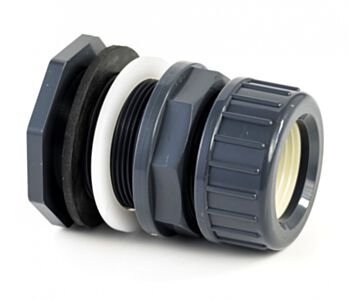 Doorvoerkoppeling met klemring 20mm x 3/4" buitendraad
