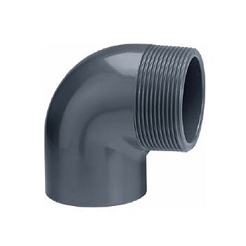 PVC knie 90º  40 x 1½'' buitendraad
