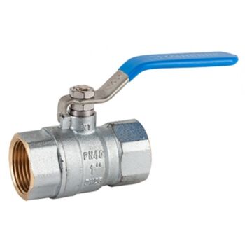 Kogelkraan 3/4" mess. 2x binnendraad 40 bar RVS hendel