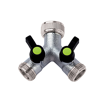 Y-verdeler voor waterkraan met 2 x 3/4 aansluiting