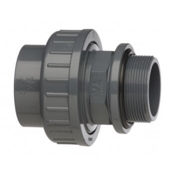 PVC koppeling  40 x 1-1/4" met o-ring PN10 VDL