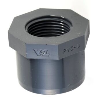 PVC schroefbus 50 x 3/4" binnendraad