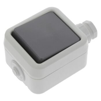 Peha schakelaar opbouw, wissel grijs