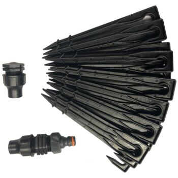 Beginaansluiting + 20 grondpennen + Einddop