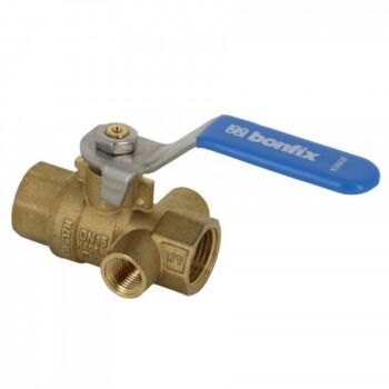 Kogelstopkraan ¾ x ¾ binnendraad met aftap mogelijkheid