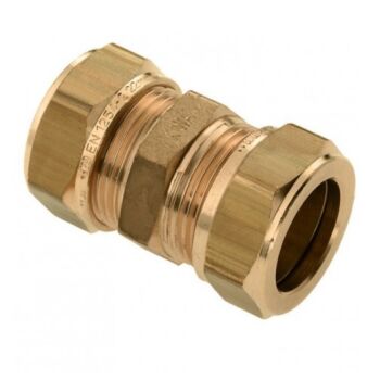 Knelkoppeling sok 10mm messing