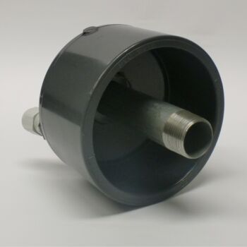 PVC Bronkop RTS 90mm 1" doorvoer RVS