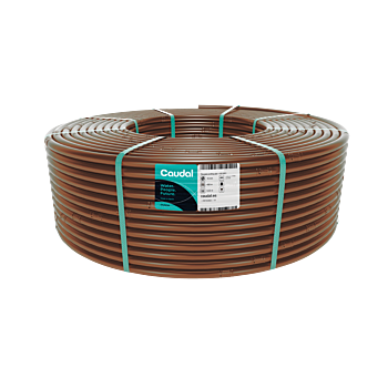 ROOT•DEFENDER ondergrondse druppelslang 100 meter PC AS 16mm ( 2 l/u_30cm)  CAUDAL CU PROTECT XRD BRUIN