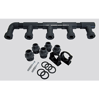 PVC Groepenverdeler compleet 4-weg + ingang 