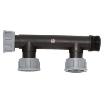 Manifold 2-weg verdeler wartels 1" binnendraad