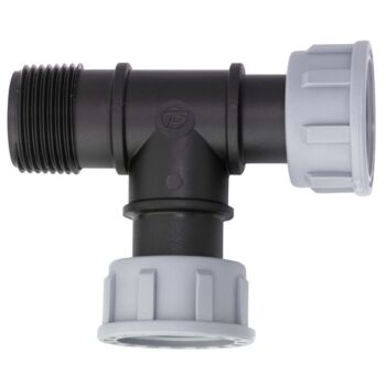 T-STUK, 2 x wartel 1" x 1" buitendraad PP