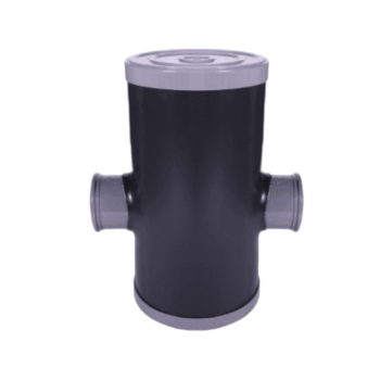 Drainput 315mm H=1000mm 2x125mm manchet aansluiting 0°-180°