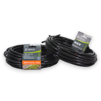 Geka mini druppelslang 6mm 1.5 liter per uur rol 15 meter ZWART