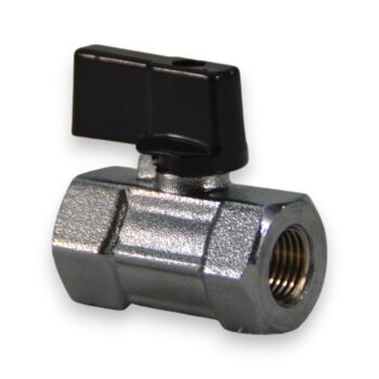 Kogelkraan mini 2x binnendraad 1/4"