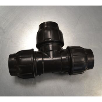 Klemkoppeling T-stuk 63x63x63mm (Zwart)