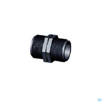 Dubbele Nippel 2 x buitendraad  1½