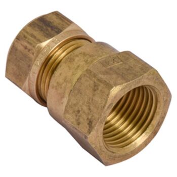 Knelkoppeling draadsok 28mm x 1" binnendraad messing Kiwa/Giveg