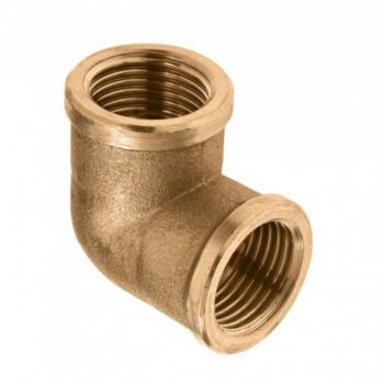 Messing knie 90° 2 x binnendraad ¾"