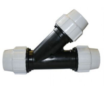 Klemkoppeling T-stuk 45° 90mm KIWA