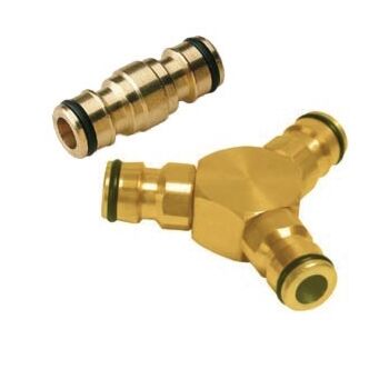 Koppelstuk 2 + 3 weg messing