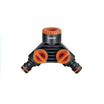 Verdeelstuk 2-weg ½ kraanaansluiting ¾ binnendraad 8599