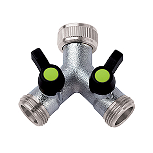 Y-verdeler voor waterkraan met 2 x 3/4 aansluiting