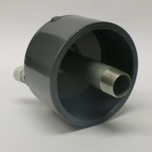 PVC Bronkop RTS 90mm 1" doorvoer RVS