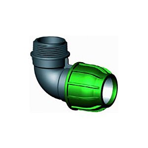 Knie 90° buitendraad 1''