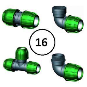 Klemkoppeling tyleen 16mm